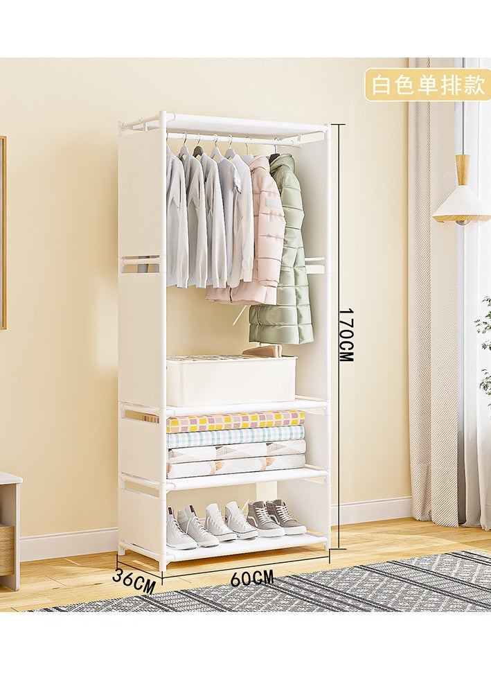 ALMUFARREJ - Stylish and durable white clothes hanger and organizer with shelves - Image 1