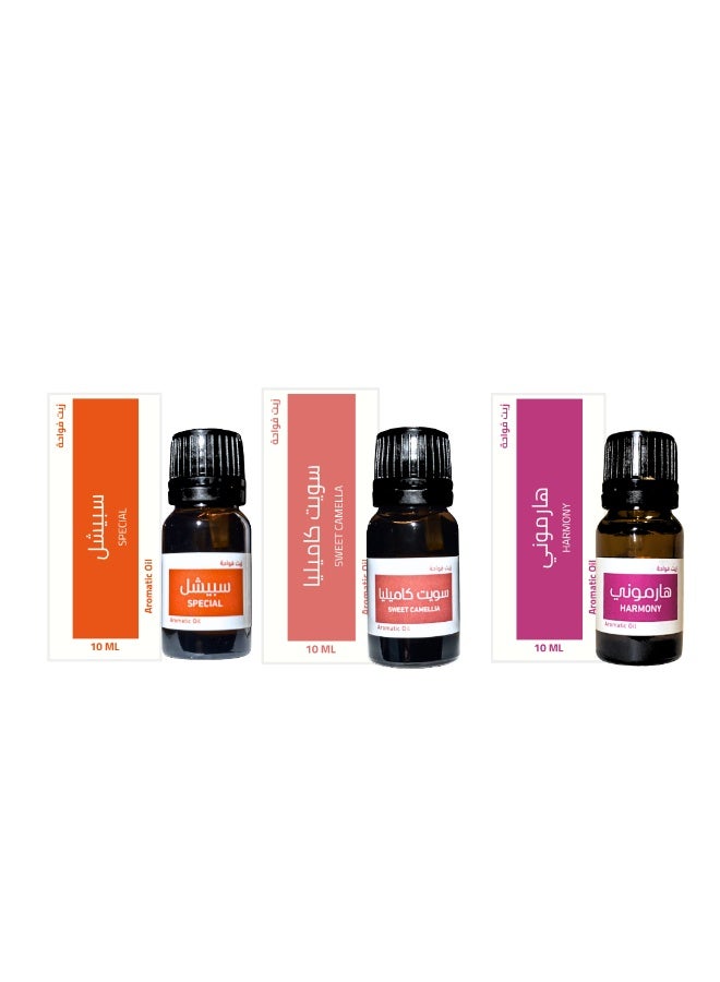 HASD-OUD Essential Oil | Diffuser Oil | Aromatic Diffuser Oils | 3 Bottles x 10ml | Harmony Essential Oil | Special Essential Oil | Sweet Camellia Essential Oil - Image 5