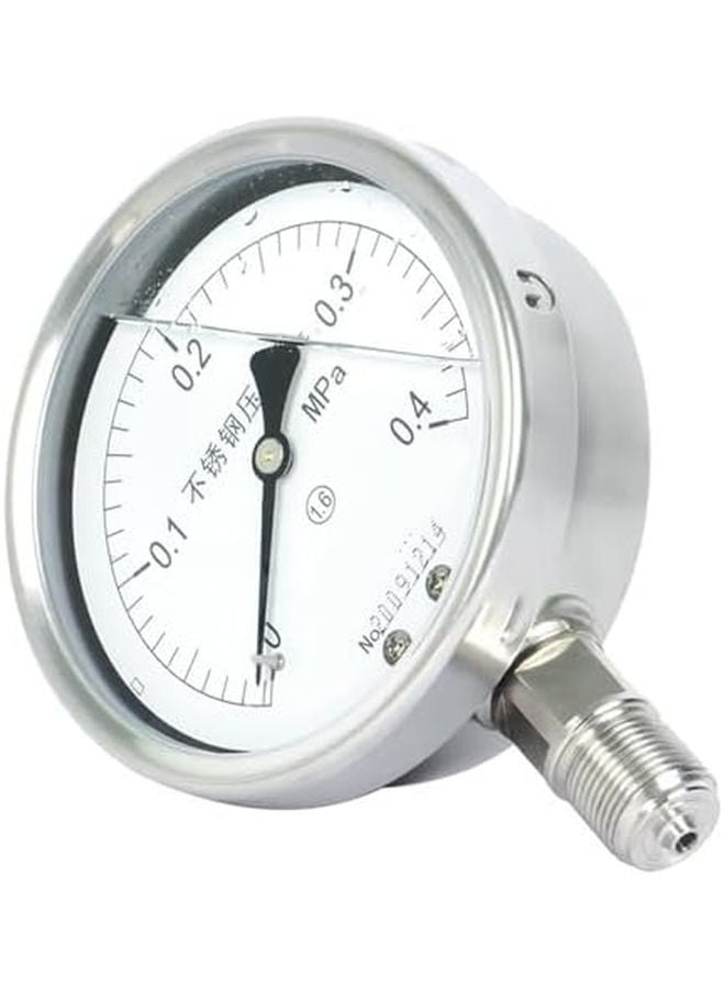 Stainless Steel Radial Seismic Pressure Gauge M20x1 5 Threaded Oil Filled 0 60MPa - Image 4