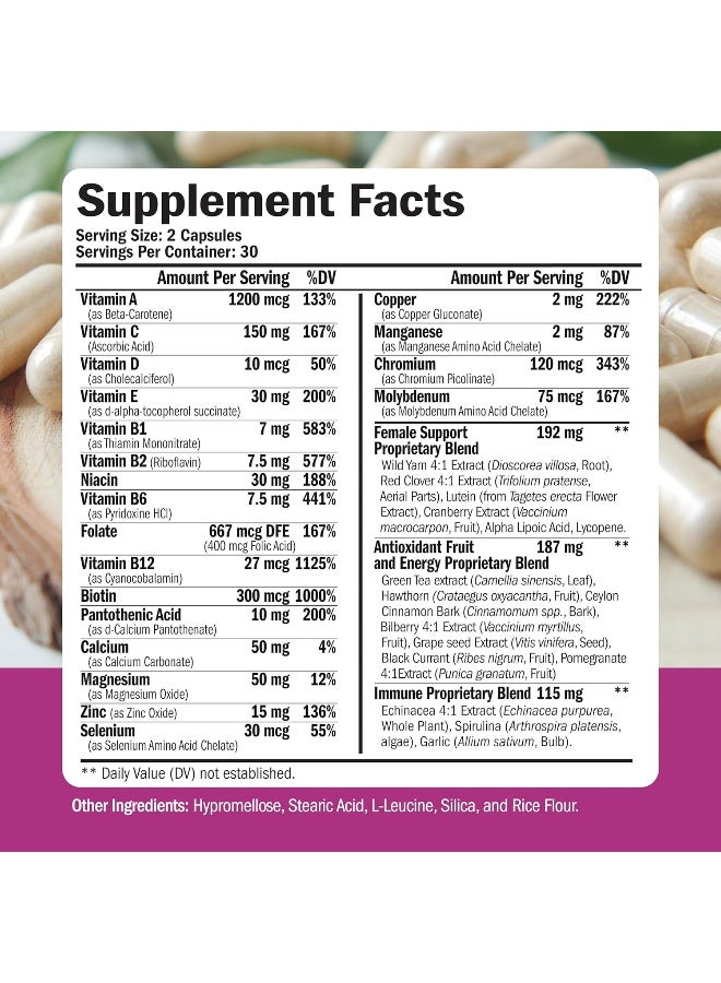 Vimerson Health Women's Daily Multivitamin Multimineral Supplement - 60 Capsules - Image 3