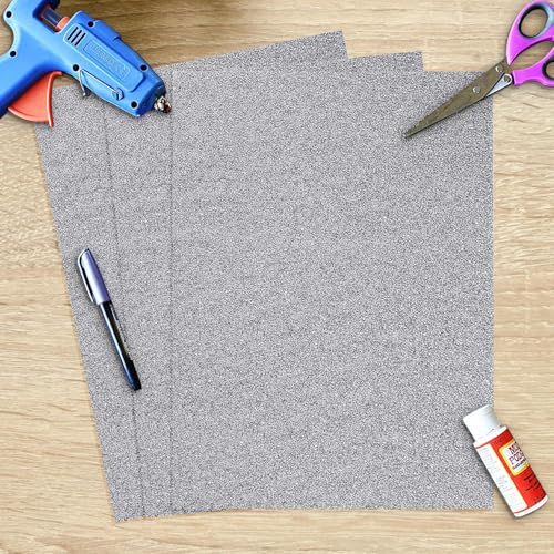 SANZIX 25 Sheets Silver Glitter Cardstock Paper- 8.2"x11.7", 110lb 300 GSM, Heavyweight Shiny Silver Glitter Paper Cardstock for Cricut, Scrapbook, DIY Crafts, Christmas, Gift Wraps, Cards - Image 5