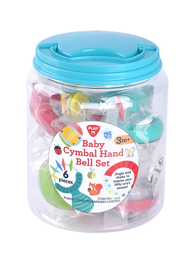 PLAYGO Playgo Baby Cymbal Hand Bell 6-Piece Set | Cause and Effect Learning Toy for Babies  - Image 2