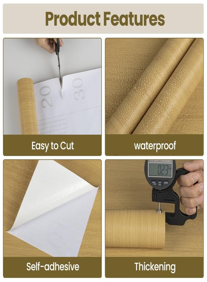 Decoroom Wood Contact Paper Peel and Stick, Thicken Vintage Wood Grain Contact Paper for Countertops Furniture 15.7 in X 118 in - Image 3
