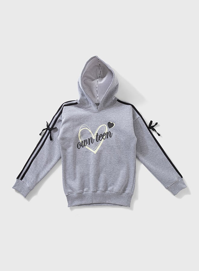 سويت شيرت للبنات اليافعات مبطن فليس