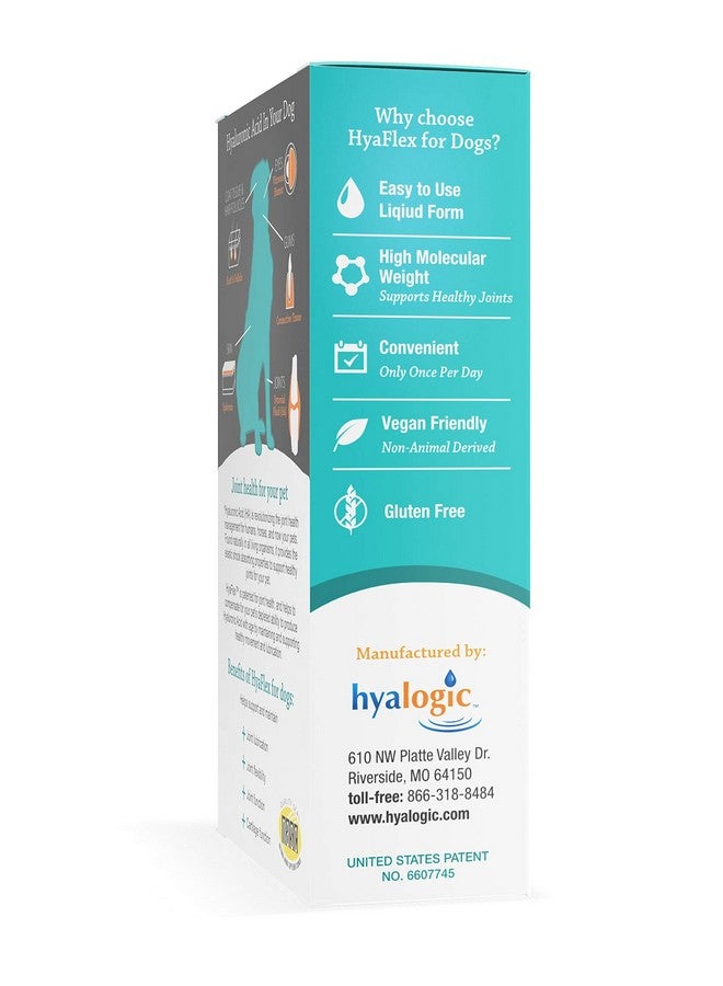 هالوجيك حمض الهيالورونيك هيالوجيك هيافليكس للكلاب - مستلزمات حيوانات أليفة فاخرة للعناية بالمفاصل والبشرة والعين والفراء - مكمل طبيعي للمفاصل للكلاب لتعزيز الحركة (30 مل) - Image 4