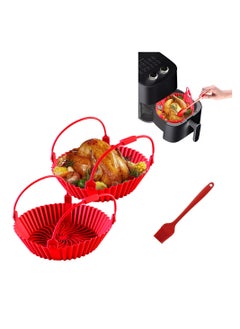 Air Fryer Silicone Liner, 8 inch Food Grade Reusable Silicone Air Fryer Liners/Baskets/Pots with Basting Brush, 2 Pack Air Fryer Accessories for Replacing Parchment Liner Paper, Easy to Clean - pzsku/Z259FDC1509AE129E15A1Z/45/_/1698454899/5c4aa164-6b6f-43c9-9038-84d22e65e907