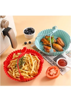 Air Fryer Silicone Liner, 8 inch Food Grade Reusable Silicone Air Fryer Liners/Baskets/Pots with Basting Brush, 2 Pack Air Fryer Accessories for Replacing Parchment Liner Paper, Easy to Clean - pzsku/Z259FDC1509AE129E15A1Z/45/_/1698454901/547bddbe-dc89-4d55-aff4-85b084dd8369