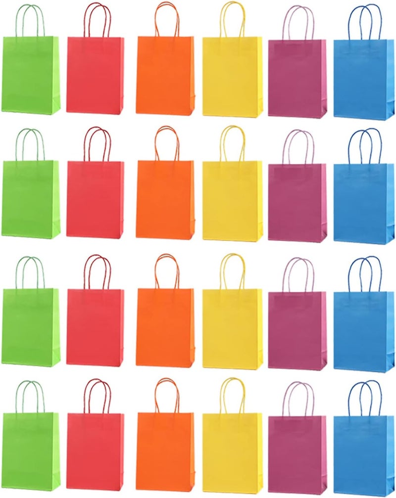 Trendy natural tone options HERCHR 24pcs Small Gift Bags Bulk, Colors Gift Wrap Bags, Paper Gift Bags with Handles, Kraft Paper Party Favor Bags, Rainbow Goodie Bags for Kids Birthday, Party Supplies, Baby Shower Fault optimized construction Repeated use resistant selected material Carefully selected solid material Narrow & wide space compatible Multi-purpose All storage space compatible Demand-based stock planning Elegant practical multi-option build Local supply chain stock Wide use selected material Global standard quality Major city pickup option Diverse use resistant crafted quality Certified local stock UV resistant Easy clean surface Dispersed regional warehouses Bug proof seal Durability boosted processed material Pop-area nearby warehouse Oil resistant Connectable modular Advanced minimal build Air & land transit compatible - Image 1
