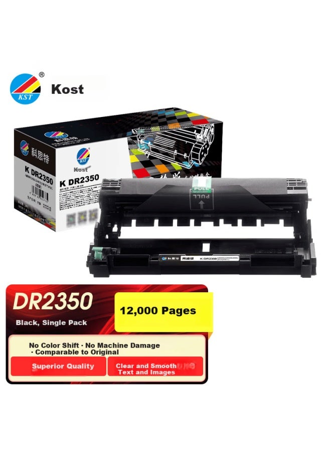 Kst K Dr2350 Drum Unit For Brother Printer Hl2260 Dcp7180 Mfc7880 L2740 2320 2360dn Black Network Version, 12000 Pages Printable - Image 1
