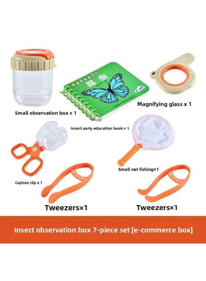 Outdoor Exploration Magnifying Glass Children's Insect Collection Box Butterfly Catching Tool Scientific Experiment Insect Observation Box-Specifications:Insect Observation Box Basic Set [no. Box Packaging] Special For E-commerce  - Image 1