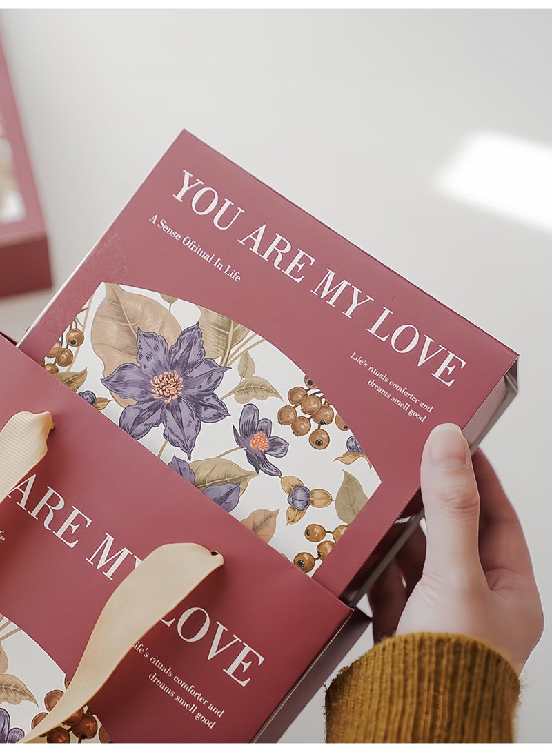 Handmade Scented Candle Gift Set, Floral & Fragrance Candles with Tulip, Jasmine, Cologne, Camellia, Iris Scented Card, Ideal for Birthday, Gift Favor, Home Ambience & Decor - Image 3