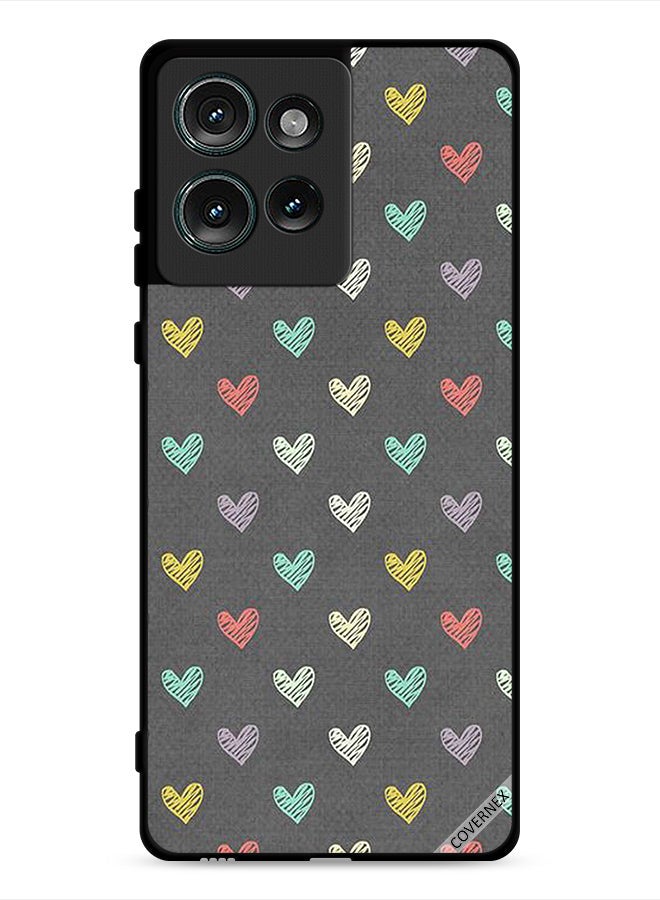 Covernex Motorola Edge 50 Protective Case Cover Small Hearts Pattern - Image 1