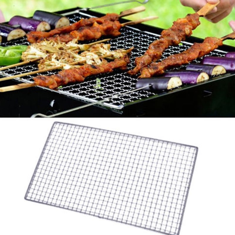 GEZICHTA Carbon Baking Mesh Mats, Barbecue Grill Net - Stainless Steel Cross Wire, 2540cm for Outdoor Picnic, BBQ - Image 4