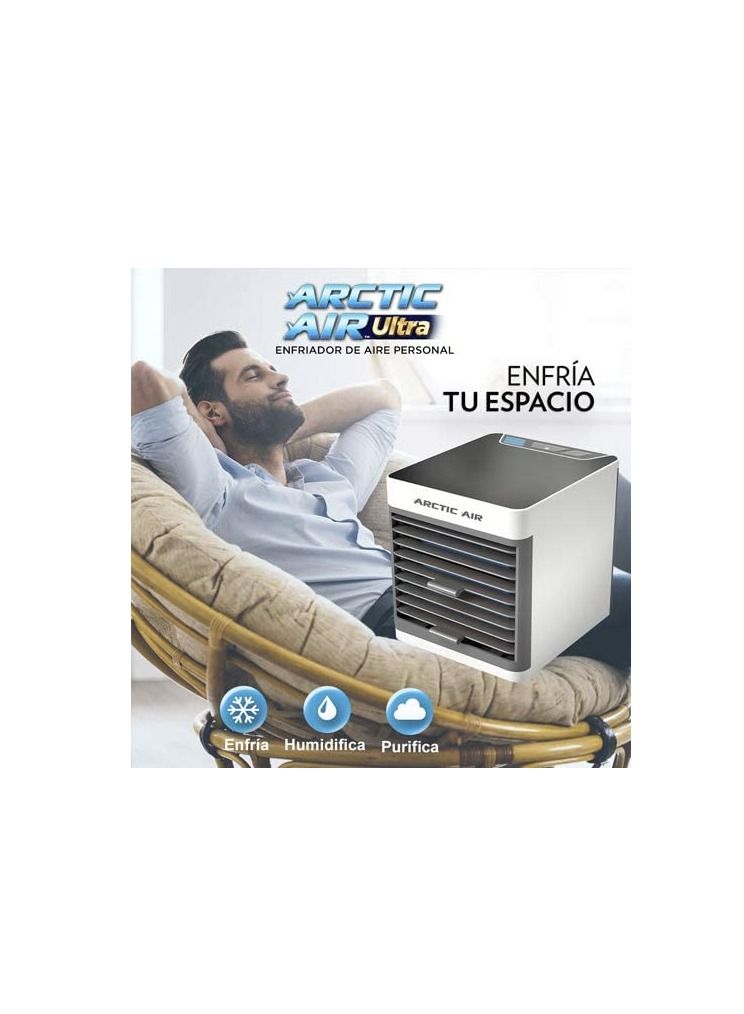 ARCTIC AIR Portable Arctic Air Ultra Mini Conditioner USB Portable 3in1 Humidifier And Purifier Cooler For Personal Space Blue/White - Image 3