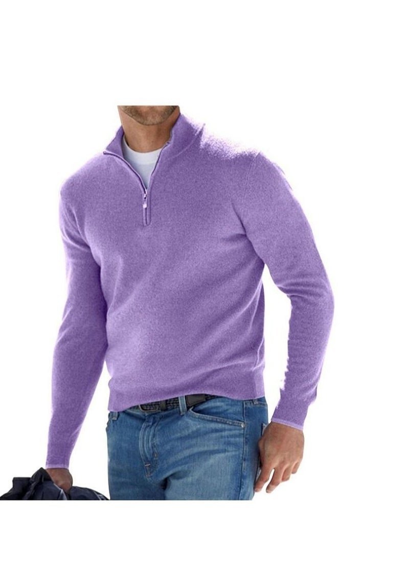 Fall Long Sleeved V-Neck  Zipper Men's Casual Sweater - pzsku/Z25A017CE263802B8F562Z/45/_/1678344946/fe9f6273-b3e2-457a-badc-e2e5c56f5e98