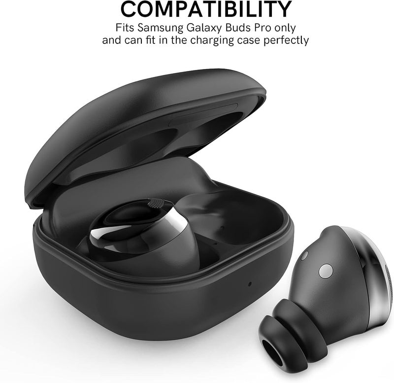 MAKINGTEC Ear Tips for Galaxy Buds Pro, 6 Pairs Double Flange Silicone Eartips Earbuds Earplug Replacement Accessories Compatible with for Samsung Galaxy Bus Pro 2021 S/M/L Size (6 Pairs Black) - Image 3