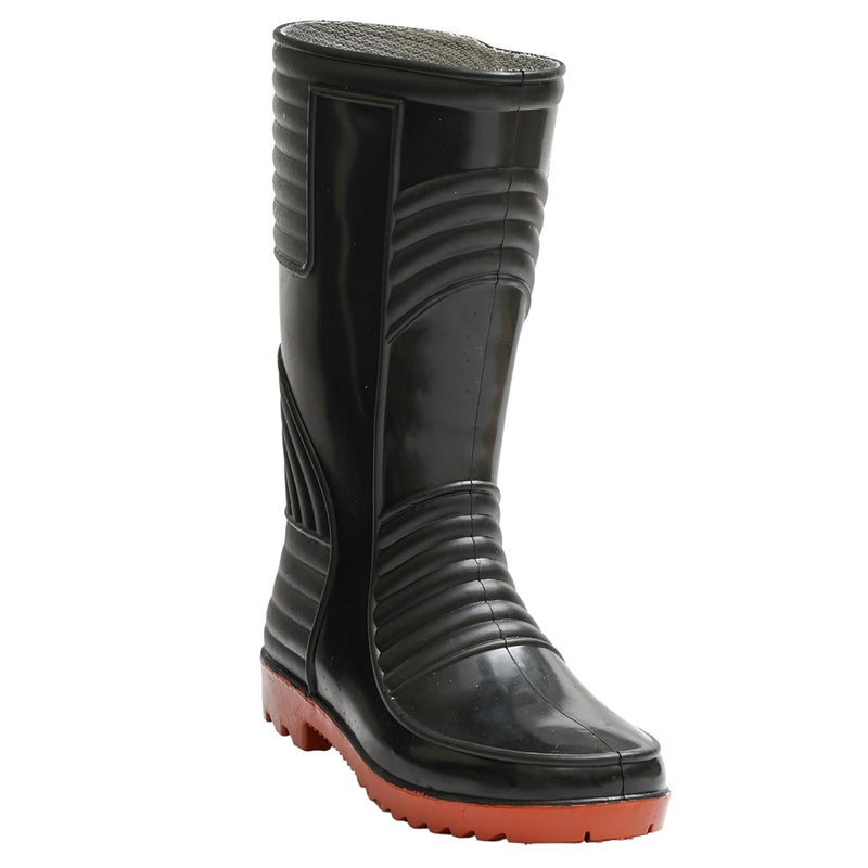 HILLSON حذاء مطاطي أسود-أحمر-08 الهند/المملكة المتحدة (85083-WELSAFE-BLK-RED-08) - Image 4