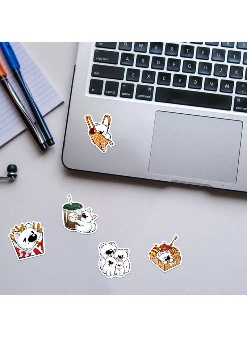 قوس قزح أورينبو 50 قطعة من ملصقات كلاب سامويد اللطيفة لزجاجات المياه ملصقات حيوانات كرتونية كاواي للأطفال ملصقات مضحكة مقاومة للماء لدفتر القصاصات والمخطط والكمبيوتر المحمول والهاتف والأمتعة والدراجة - Image 5