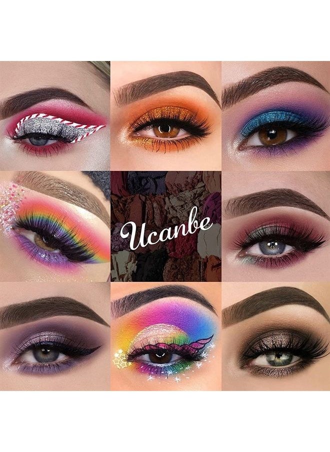 Ucanbe 86 Colors Nude Eyeshadow Palette with 15pcs Makeup Brushes Set, Matte Glitter Long Lasting Highly Pigmented Waterproof Colorful Eye Shadow Contour Blush Powder Highlighter All in One  - Image 4