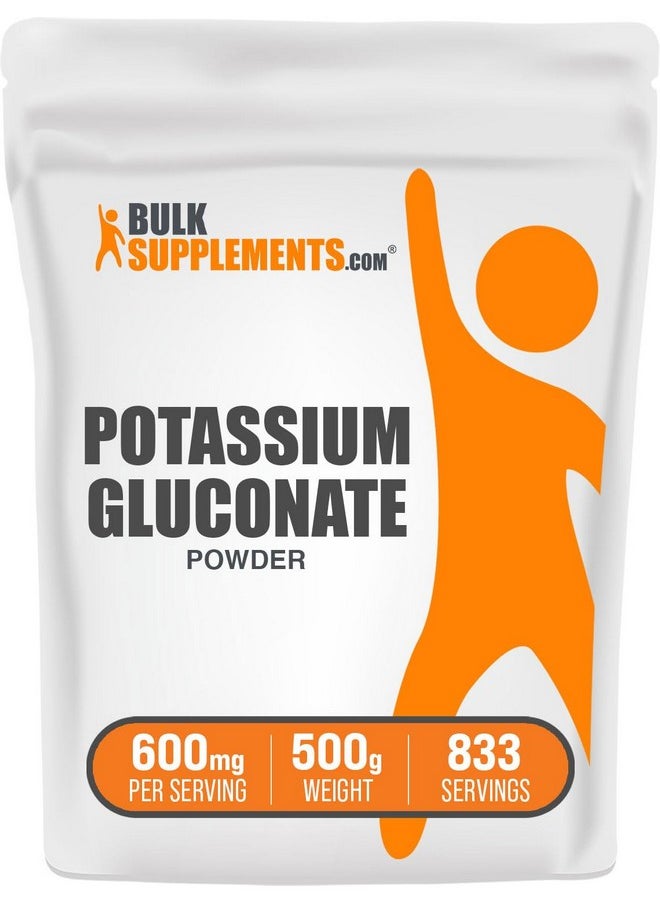 بالك سابلمنتس مسحوق جلوكونات البوتاسيوم من BulkSupplements.com - مكمل البوتاسيوم، مكمل جلوكونات البوتاسيوم، مسحوق البوتاسيوم - خالٍ من الجلوتين، 600 ملجم لكل وجبة (99 ملجم بوتاسيوم)، 500 جرام (1.1 رطل) 
