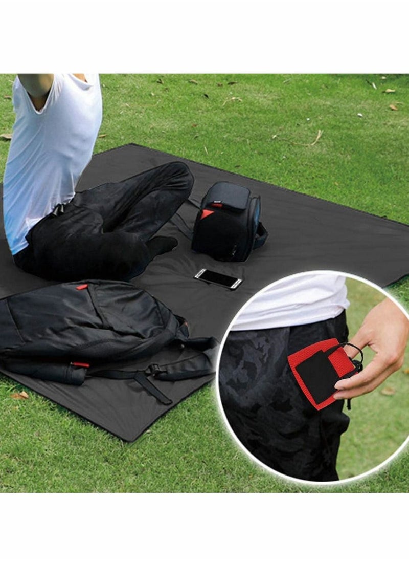 Excefore - Mini Pocket Picnic Blanket(27.56 * 43.31 In ), Foldable Beach Blanket Lightweight Waterproof Beach Camping Travel Mat with Portable Bag for Hiking Walking Traveling Outdoor Activities - Image 1