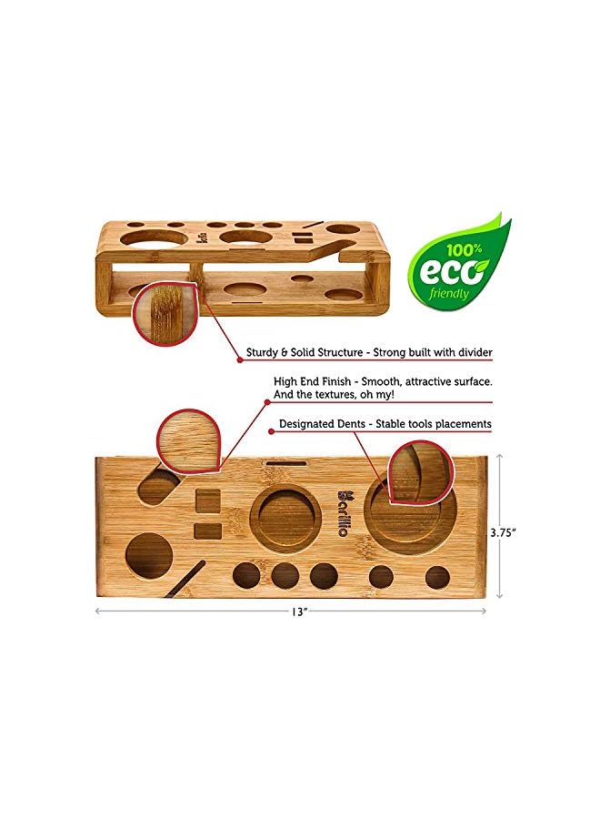 U-HOOME Kit,U-HOOME 10-Piece Bar Tool Set with Stand Bamboo,with All Bar Accessories, Cocktail Strainer, Double Jigger, Bar Spoon, Bottle Opener, Pour Spouts - Image 4