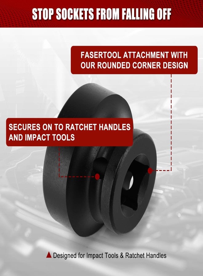 MIXPOWER 1/2" Drive Stubby Impact Socket,CR-MO,30mm,6-Point,Metric,Radius Corner Design, Axle Nut Impact Grade Socket for Easy Removal - Image 3