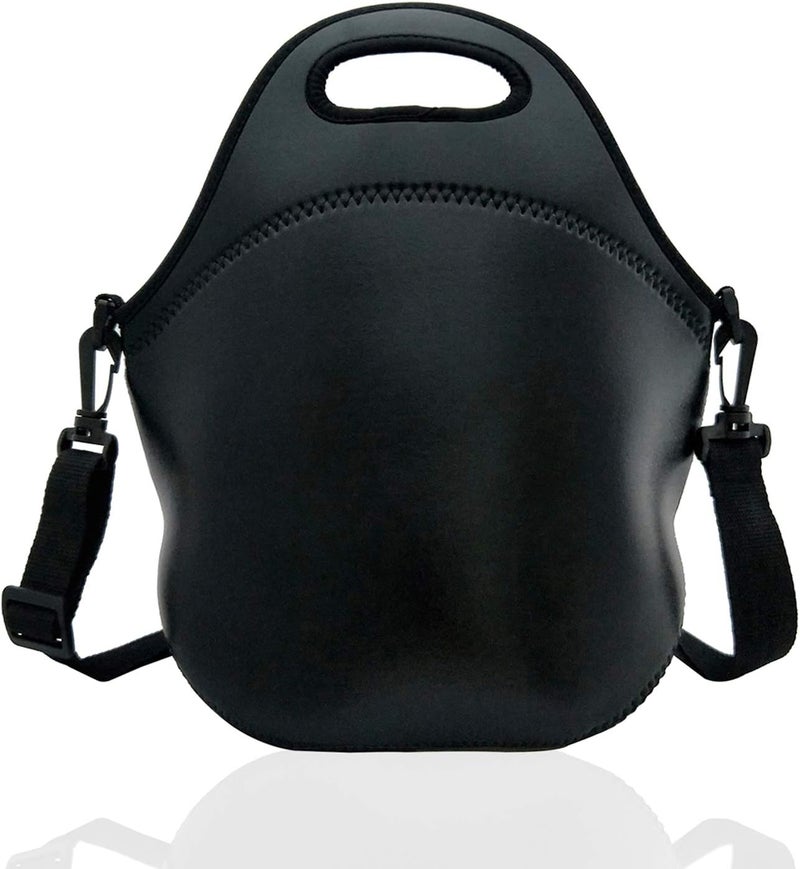 YIDA Neoprene Insulated Lunch bag Lunch tote Boxes Bags for Women Men Work Office Picnic Travel Black - Image 1