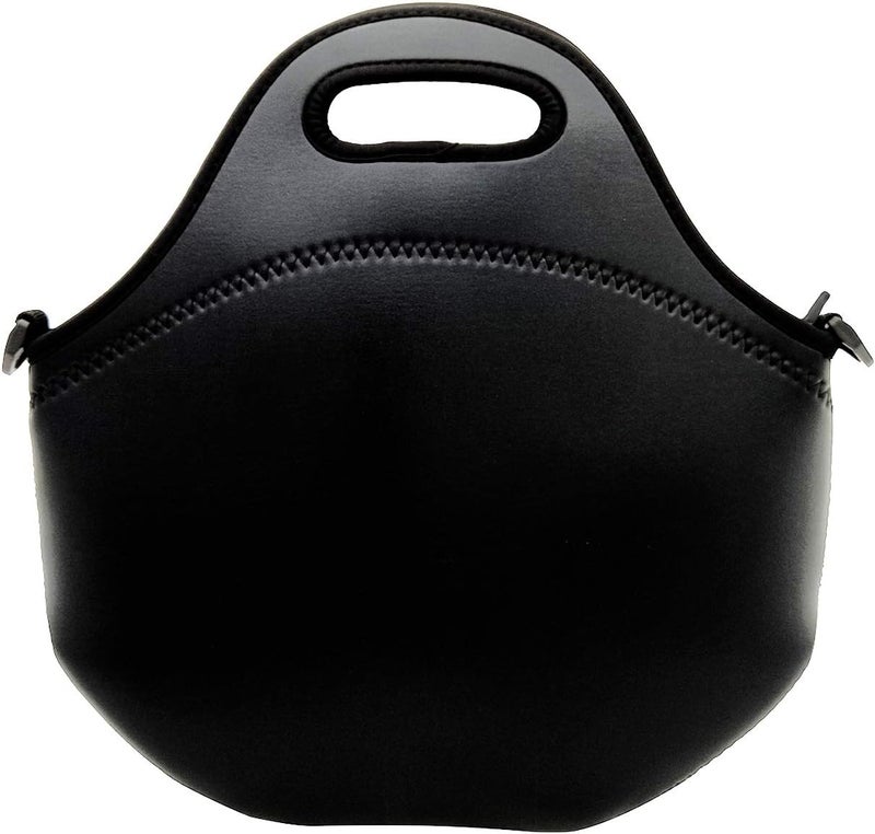 YIDA Neoprene Insulated Lunch bag Lunch tote Boxes Bags for Women Men Work Office Picnic Travel Black - Image 2