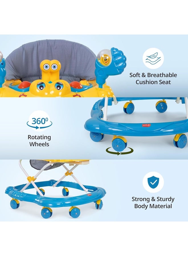 Luvlap Starshine Baby Walker 9+ Months | 3 Level Height Adjustment Walker/Advanced Baby Activity Walker, Blue - Image 3