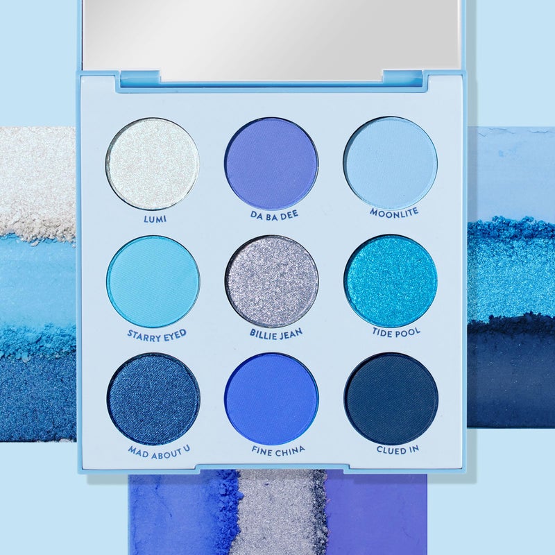 ColourPop Blue Moon Eyeshadow Palette - Monochromatic Blue Shadow Palette with Matte, Metallic and Duochrome Finishes - High-Pigment Eye Makeup with a Long-Wearing Formula (0.3 oz) - Image 4
