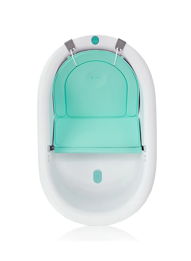 fridababy 4-in-1 Grow-with-Me Bath Tub Transforms Infant Bathtub to Toddler Bath Seat with Backrest for Assisted Sitting in Tub, White