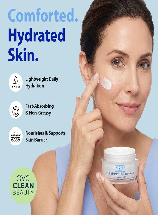 Dr. Denese HydroShield Face Emulsion with Exosome 3.4 oz – Lightweight Hydrating Face Moisturizer with Ceramides, Squalane & Sodium PCA – Emollient Rich Night Cream for All Skin Types - Image 2