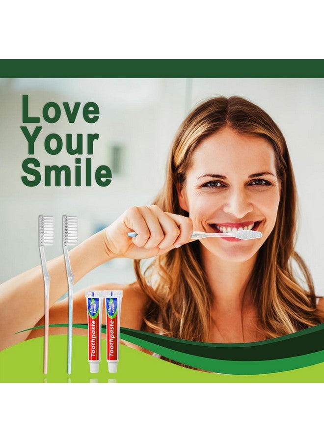 اتش كيو اس ال سوند HQSLsund 100 فرشاة أسنان للاستخدام مرة واحدة مع معجون أسنان مغلف بشكل فردي، فرش أسنان بلونين ومعجون أسنان 10 جرام، معجون أسنان بالجملة للمشردين، Airbnb، الفنادق - Image 4