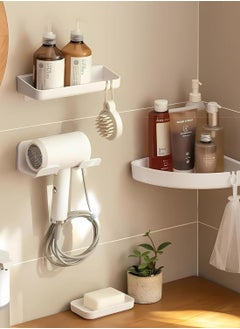 Bukela Hair Dryer Holder Wall Mounted, Self Adhesive Hair Dryer organizer Wall Mount, Blow Dryer Holder , Hair Dryer Stand for Bathroom  - Image 4