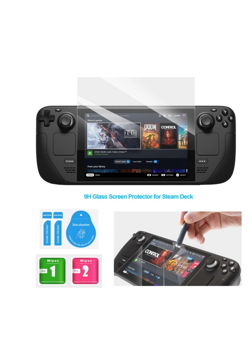 19-in-1 Console Case Protective Cover Set Crystal Shell Silicone Pad Tempered Film Cable Tie Compatible For Steam Deck - Image 5