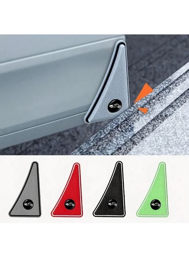 Grey PVC Car Door Edge Guards 2pcs Anti Scratch Collision Protection Stickers Vehicle Safety - Image 1