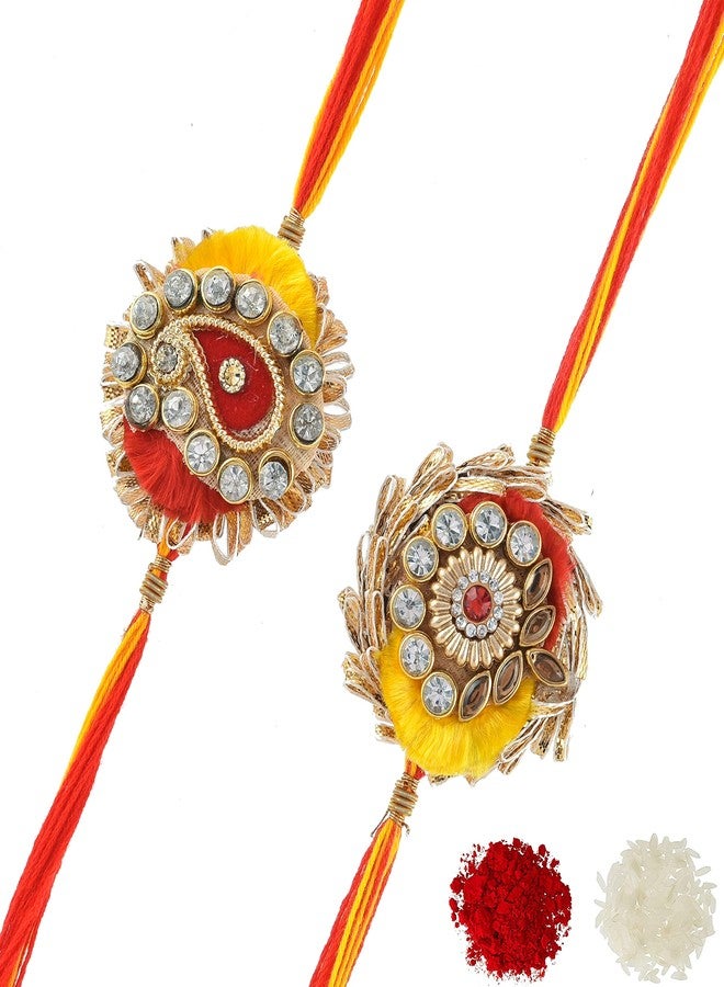 Pride Store BHAIYA (Pack of 2) rakhi for brother Rakhi, 1 Tilak Pack With Rakshabandhan Greet Card For Brothers. - Image 2