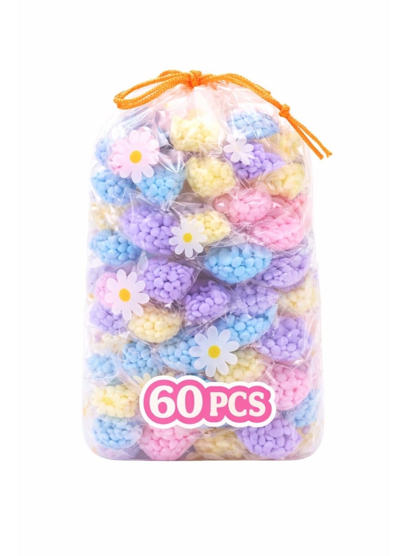 60pieces of laundry fragrance freshener, convenient for removing unpleasant odors, long-lasting fragrance booster, fragrance beads in floral sachets, oil capsules for soft and fresh clothes with a colorful fragrance bead scent. - Image 1