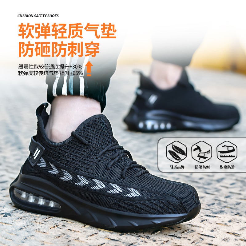 Men'S Labor Protection Shoes, Anti-Smash And Anti-Puncture, Summer Lightweight Steel Toe Cap, Breathable Construction Site Old Protection Work Shoes - Image 3