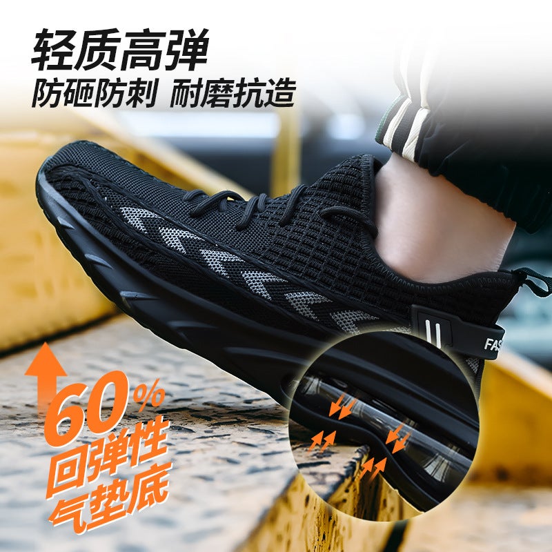 Men'S Labor Protection Shoes, Anti-Smash And Anti-Puncture, Summer Lightweight Steel Toe Cap, Breathable Construction Site Old Protection Work Shoes - Image 5