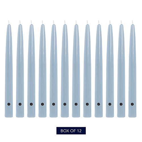 Colonial Candle Unscented Taper Candle, Handipt Collection, Coastal Blue, 10 in, Pack of 12 - Up to 8 Hours Burn - Image 2