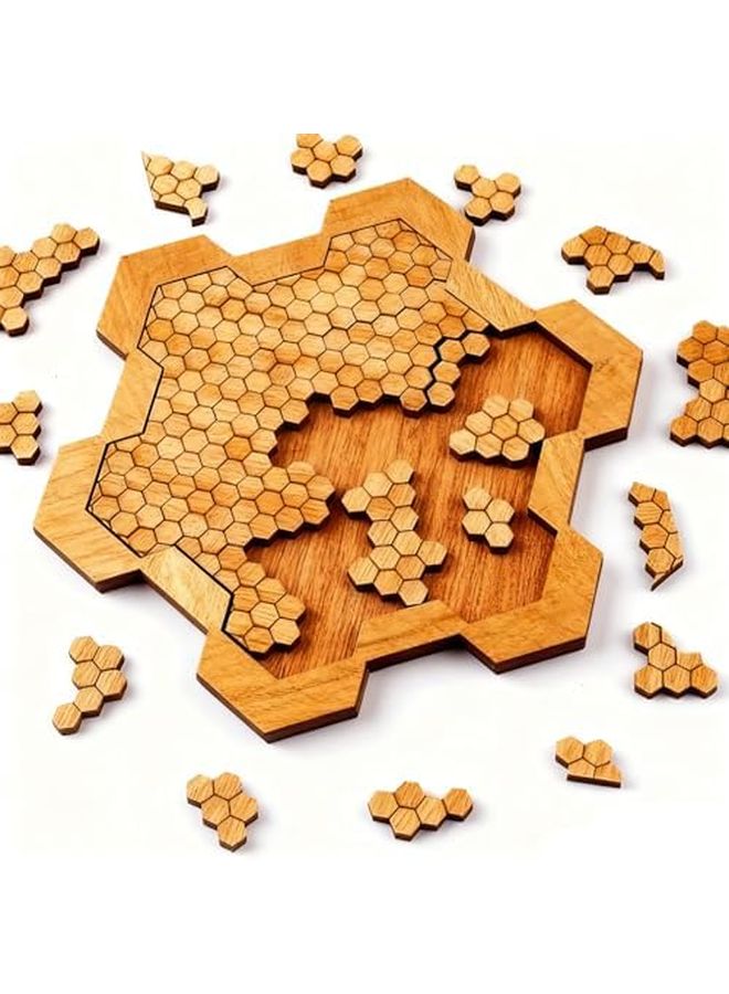 Hilbert Curve Wooden Jigsaw Puzzle Mind Bending Irregular Labyrinth For Adults Style G - Image 2