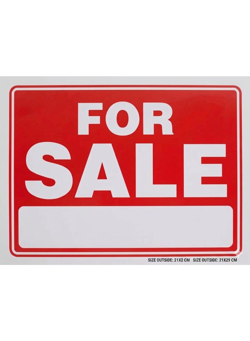 RYN Sticker Sale Sign for Car and Auto Sales Rust Free Clear and Visible Text Long Lasting with A Space to Hand Write White and Red Vinyl sticker Sign for Business or Personal Use 4Pack - Image 3