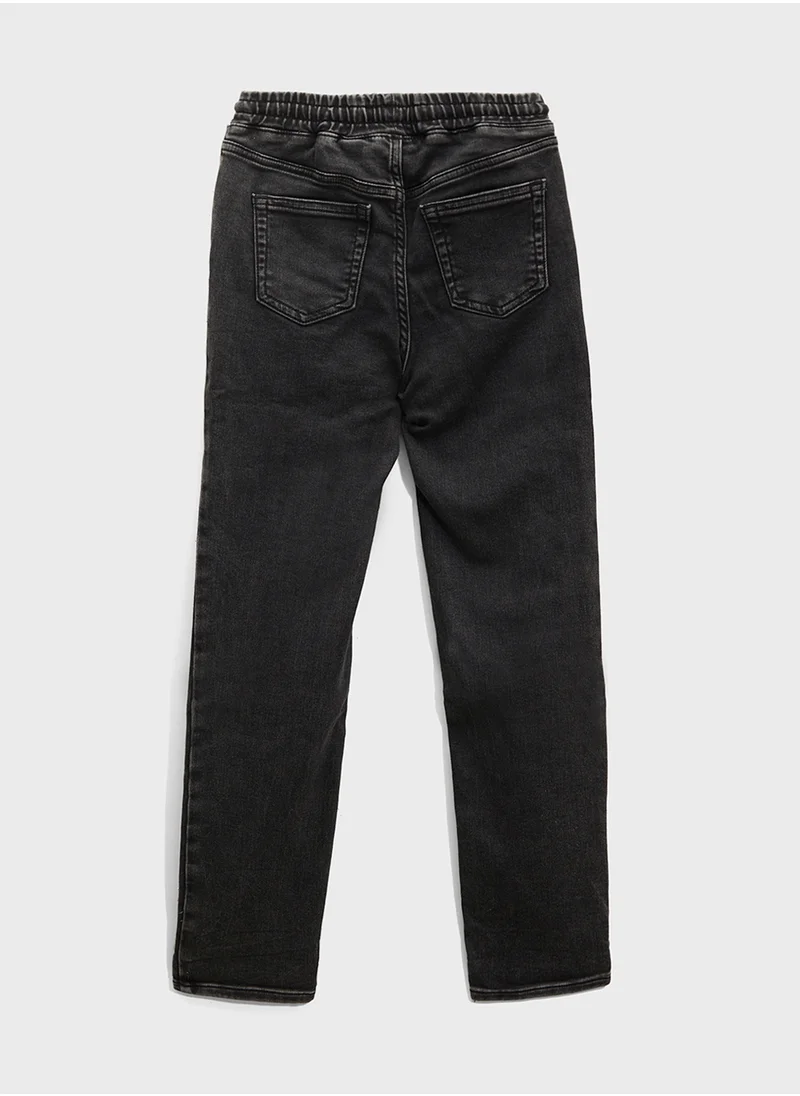 H&M Cotton Denim Joggers