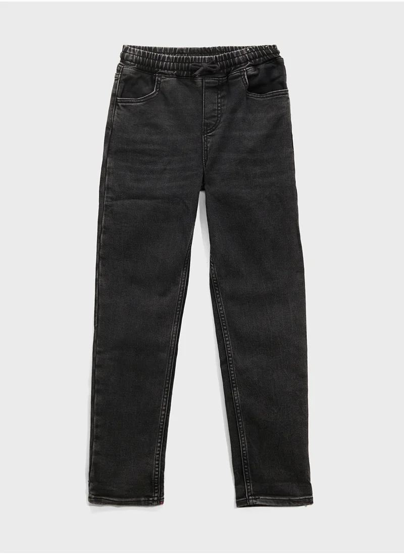 H&M Cotton Denim Joggers