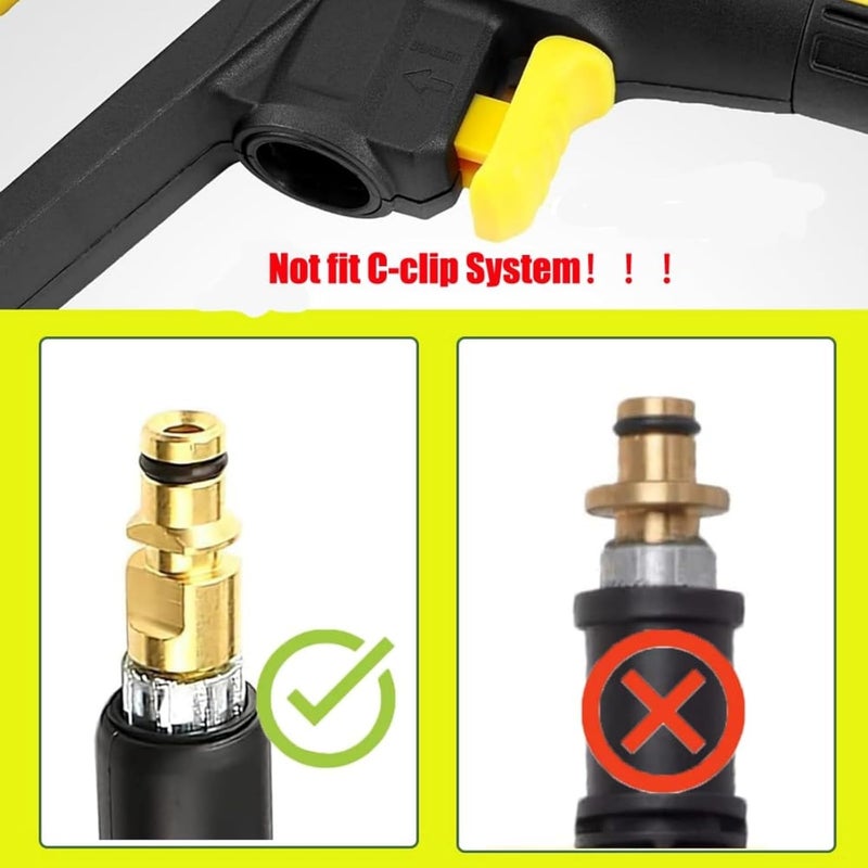 كاست ويف مسدس ضغط الغسيل البديل مع عصا التمديد لـ Karcher K2 K3 K4 K5 K6 K7، فوهة الرش بالضغط، قضيب تمديد المسدس، فوهة قابلة للتعديل، ملحق غسيل السيارات بالضغط، نظام توصيل سريع للخرطوم - Image 3