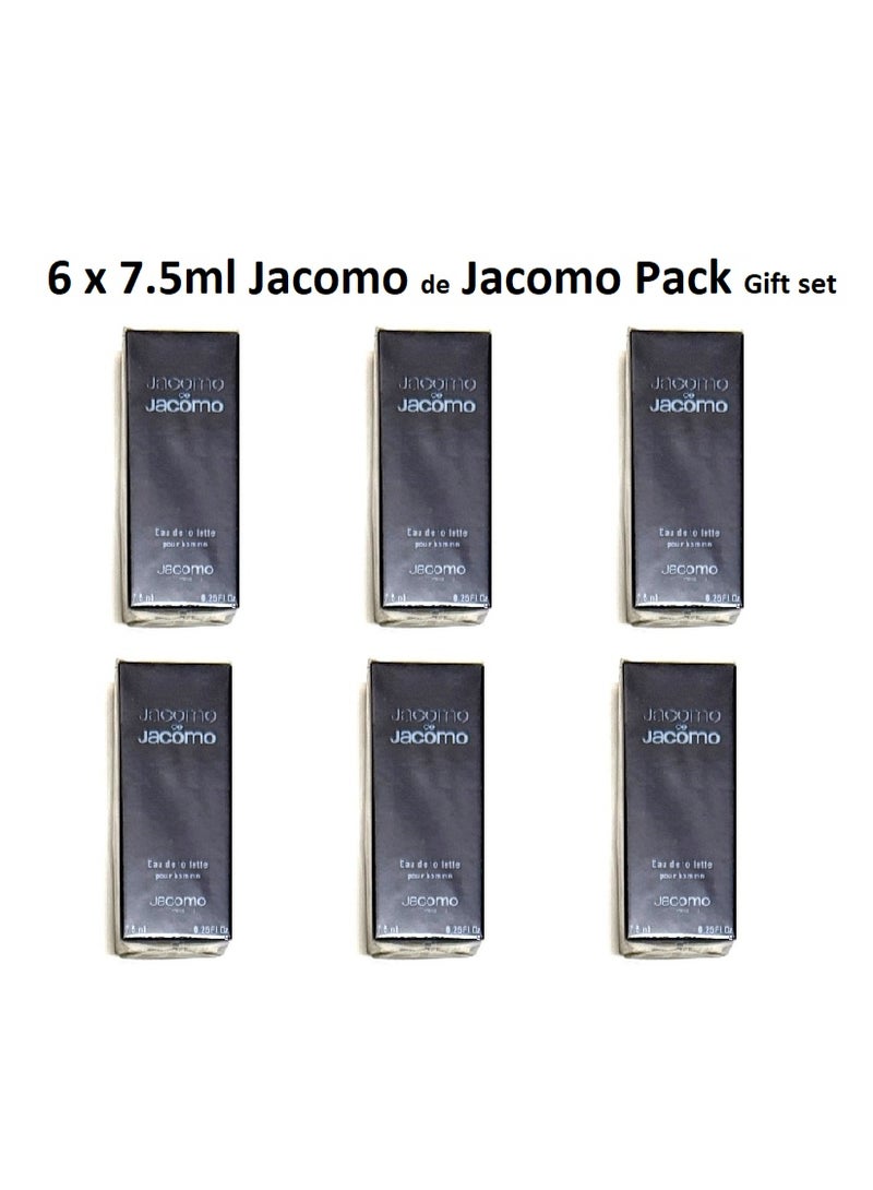 Jacomo de Jacomo Men EDT 6 x 7.5 ml Original collection pack - Image 1
