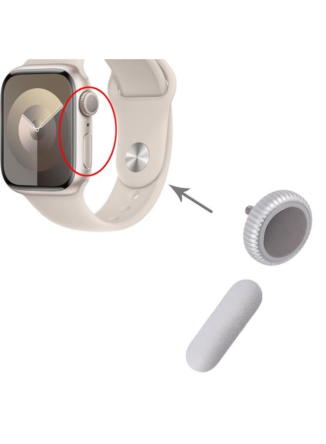 إيروريكس لساعة Apple Watch Series 9 مقاس 41 مم / 45 مم إصدار GPS مجموعة صامولة تاج الساعة / زر التشغيل (فضي) - Image 4