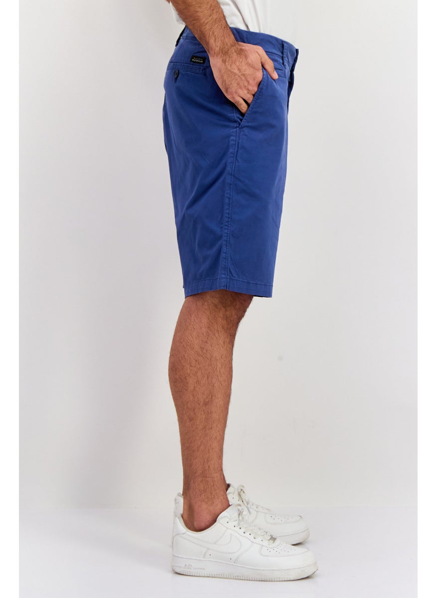 QUIKSILVER - Men Solid Chino Shorts, Blue - Image 1